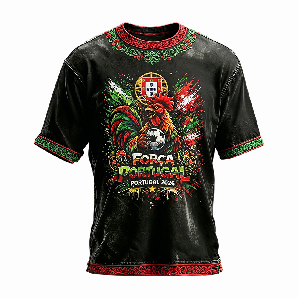 Portugal FIFA World Cup 2026 Rooster T-Shirt World Cup 2026 Apparel Present For Soccer Lovers