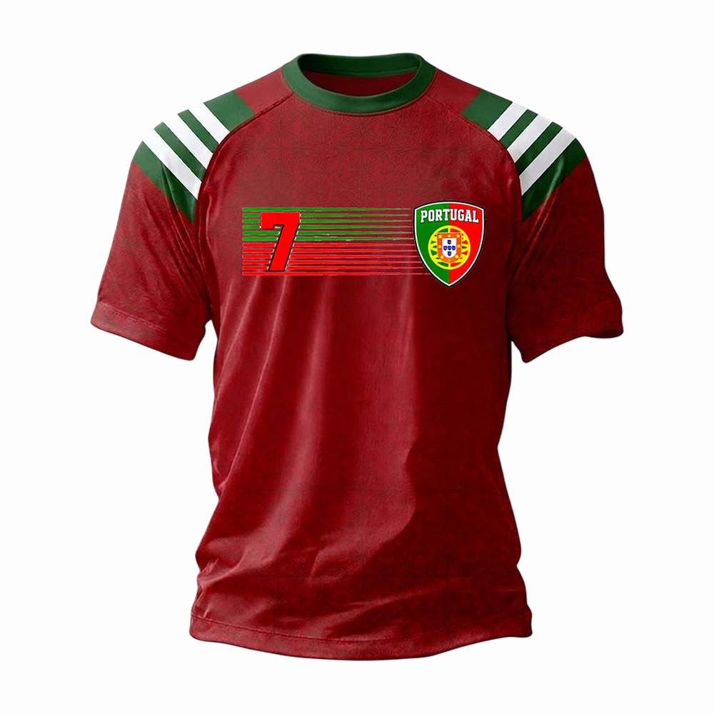 Portugal FIFA World Cup 2026 Soccer 7 T-Shirt 2026 World Cup Merch Soccer Gear