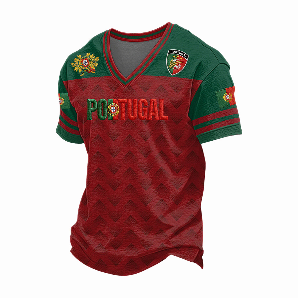 Portugal FIFA World Cup 2026 Soccer V-Neck Shirt Game Day Soccer Merch 2026 World Cup Gear
