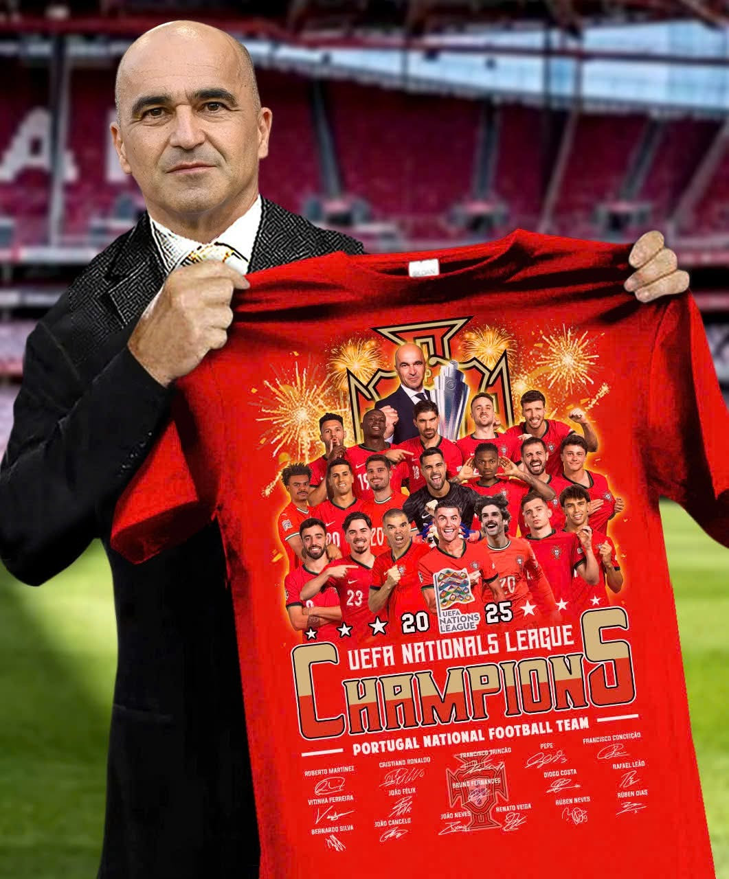 Portugal's UEFA Nations League Champions 2025 T-Shirt Portugal F.C. Gifts For Soccer Fans