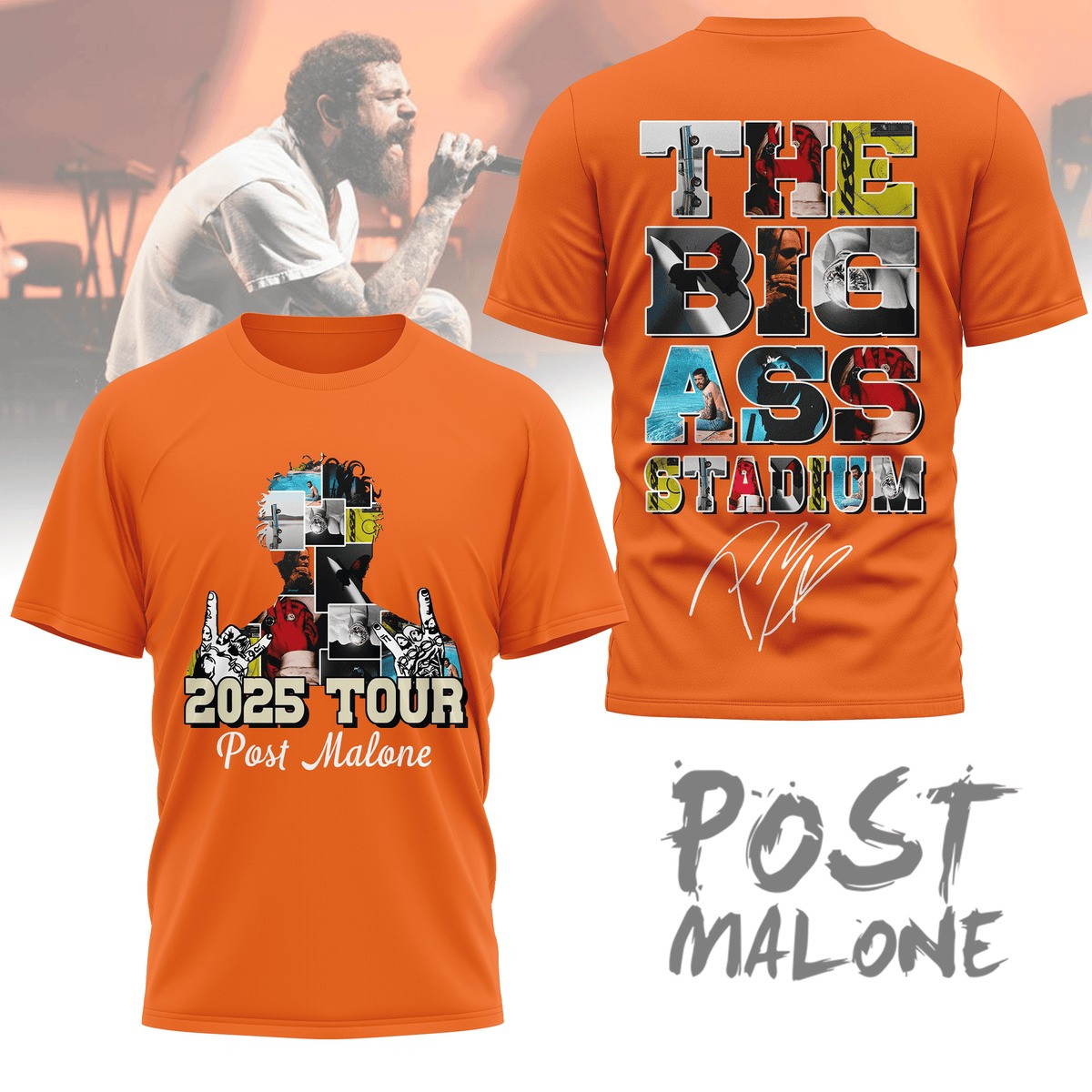 Post Malone 2025 Tour The Big Ass Stadium T-Shirt Music Lovers Gifts