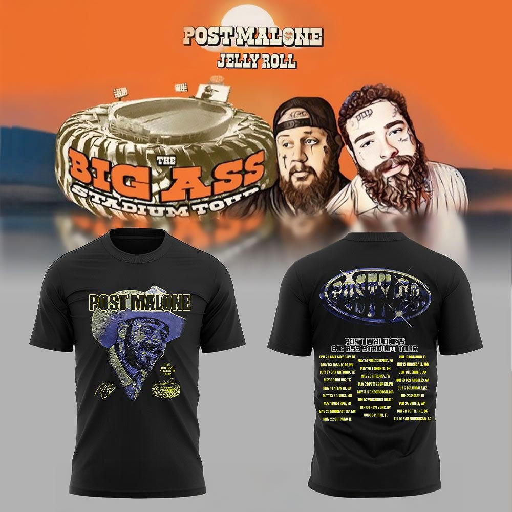 Post Malone Big Ass Stadium Tour T-Shirt 2025 Best Gift Idea For Fan Lovers
