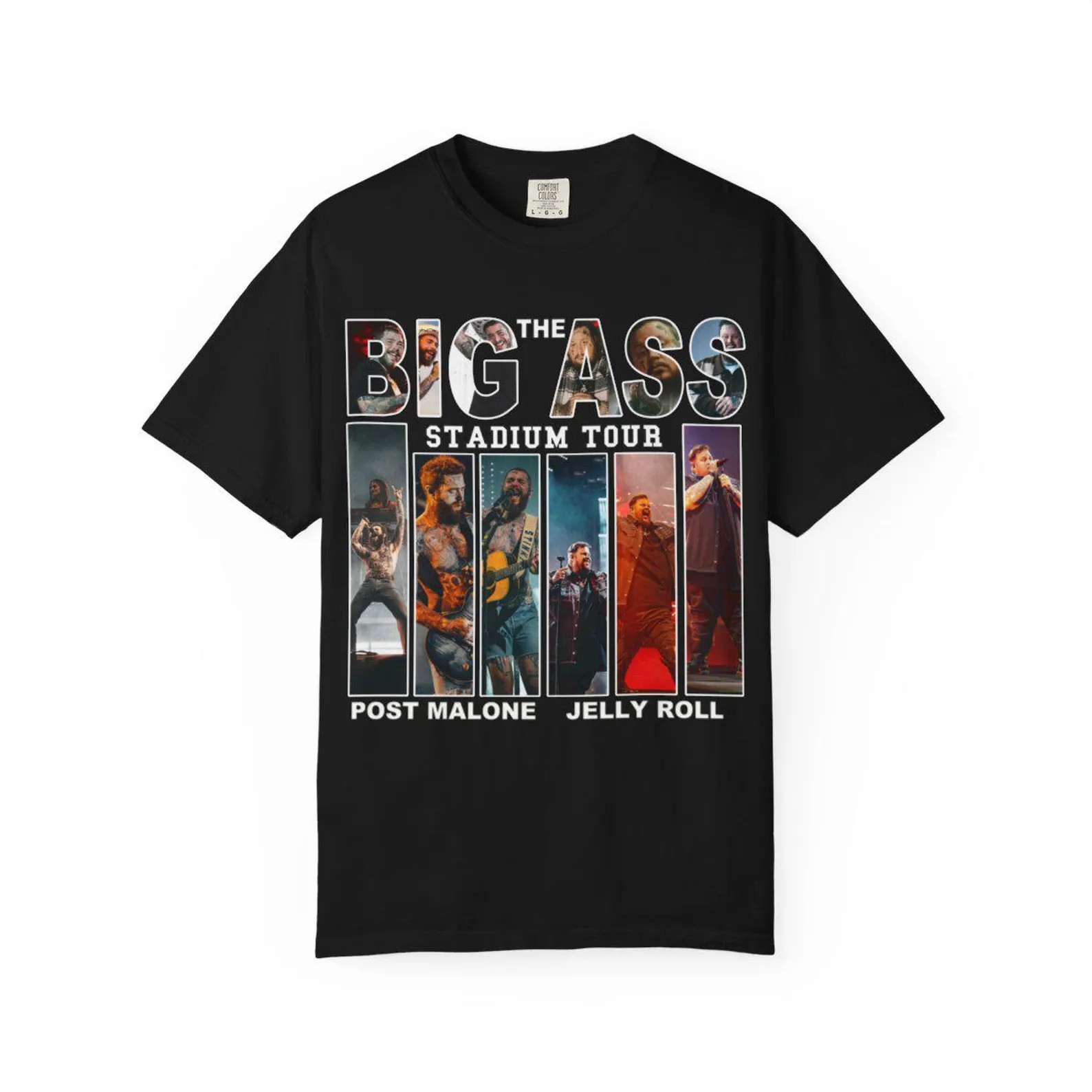 Post Malone Jelly Roll The Big Ass Stadium Tour Merch T-Shirt 2025 Apparel Fan Gifts