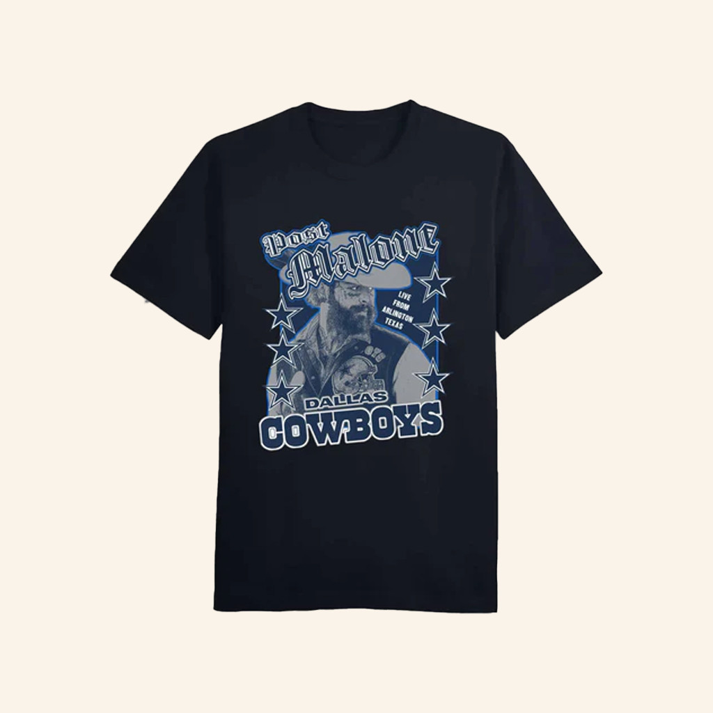 Post Malone Merch Dallas Football X Post Malone T-Shirt Best Gifts For Music Fans