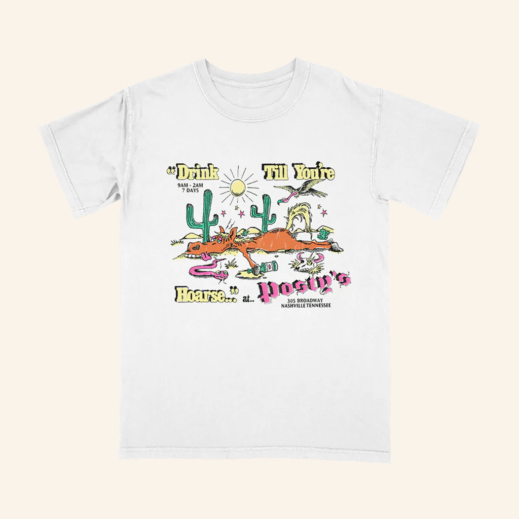 Post Malone Merch Drink Till You're Hoarse Posty's T-Shirt Gifts For Rapper Fans