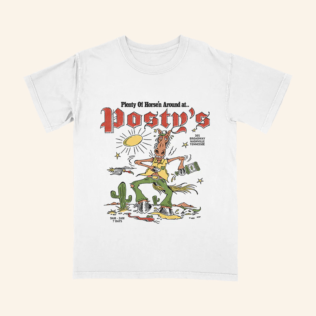 Post Malone Merch Horse'n Around Posty's T-Shirt Christmas Gifts For Rapper Fans Post Malone Merch Horse'n Around Posty's T-Shirt Christmas Gifts For Rapper Fans