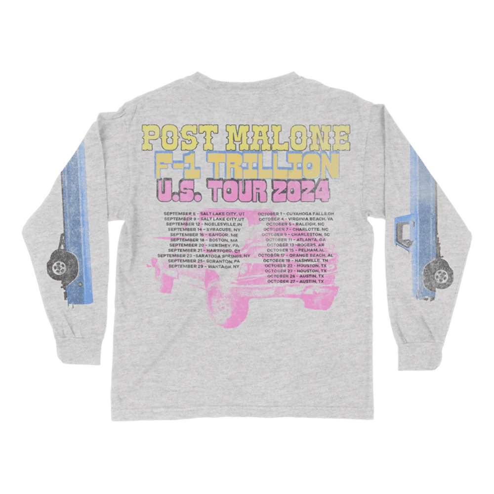 Post Malone Merch Post Malone F-1 Trillion Long Sleeve Shirt Father's Day Gifts For Husband Post Malone Merch Post Malone F-1 Trillion Long Sleeve Shirt Father's Day Gifts For Husband