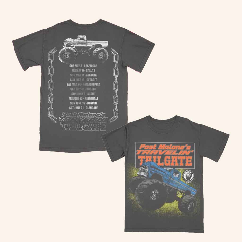 Post Malone Merch Post Malone Travelin Tailgate Tour Shirt Gifts For Music Lovers