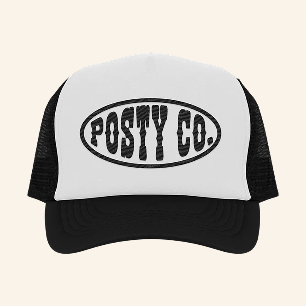 Post Malone Merch Posty Co Trucker Hat Black Embroidered Cool Gifts For Music Lovers