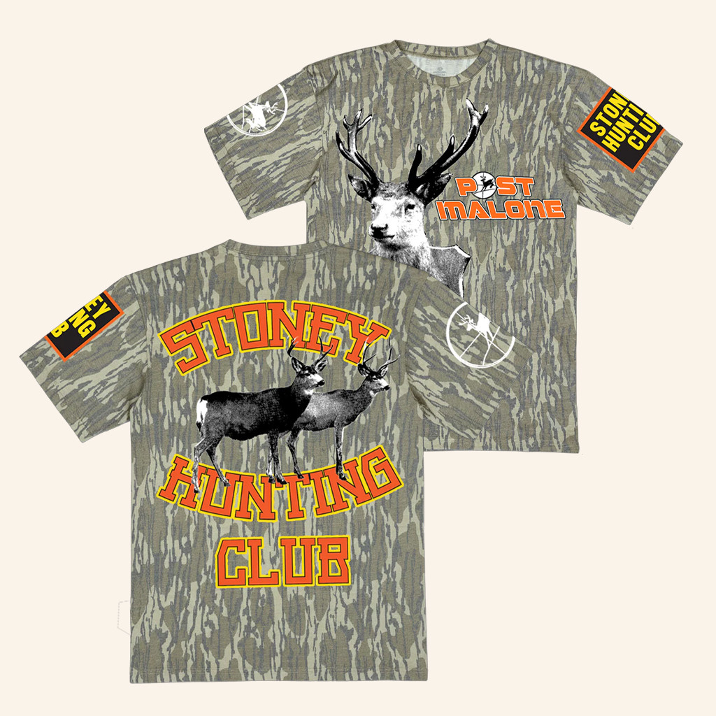 Post Malone Merch Stoney Hunting Club Camo T-Shirt Best Gifts For Dad