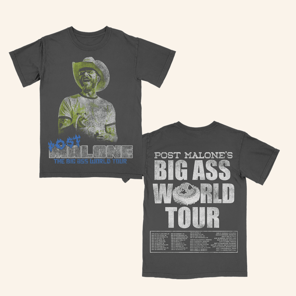 Post Malone Merch The Big Ass World Tour T-Shirt For Fan Gifts For Father