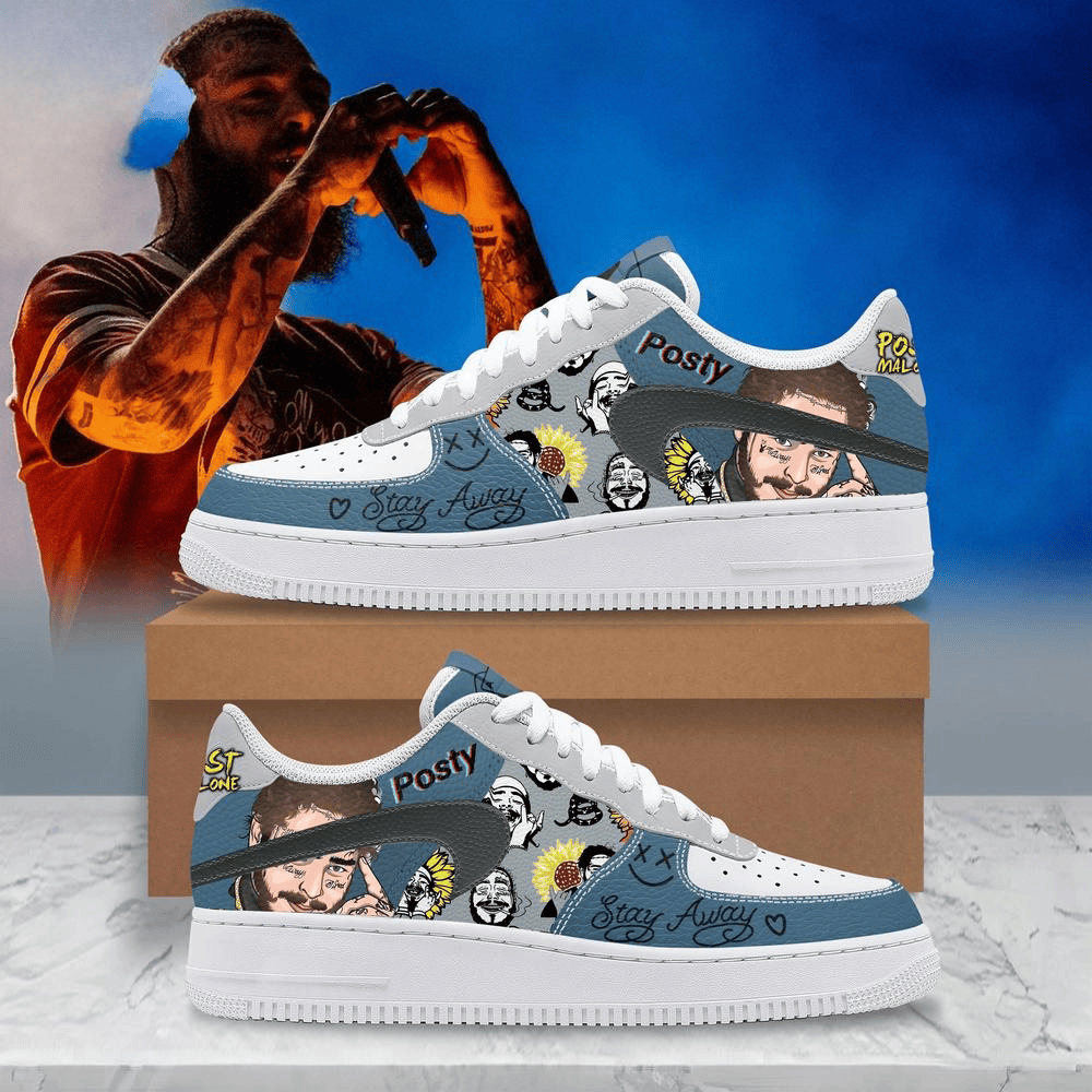 Post Malone POSTY Stay Away Limited Edition Air Force 1 Best Gifts For Music Lovers