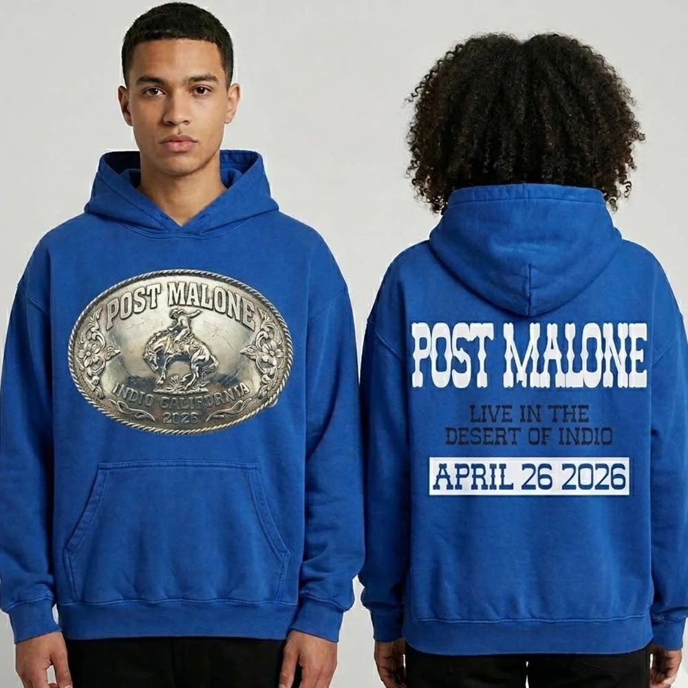 Post Malone Stagecoach 2026 Festival Indio California Merch Post Malone Hoodie Music Lover Gifts