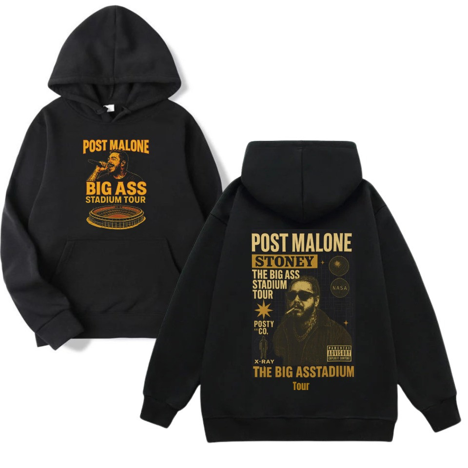Post Malone The Big Ass Stadium Tour Merch Hoodie 2025 Concert Items Best Gifts For Fans