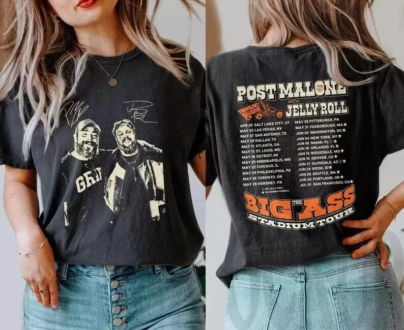 Post Malone Tour Big Ass Stadium Tour Posty 2025 Tour T-Shirt Gift For Music Fans