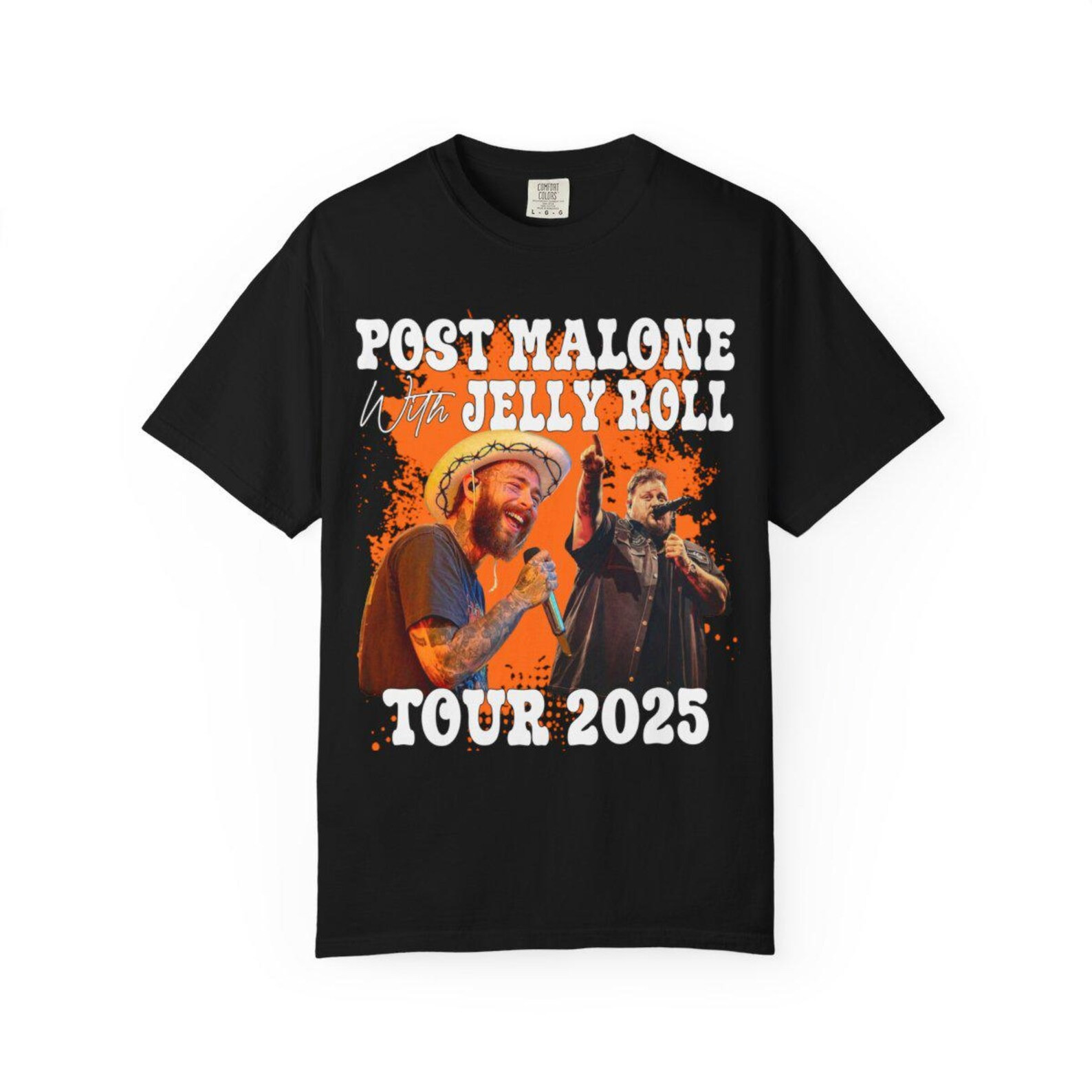 Post Malone With Jelly Roll The Big Ass Stadium Tour Merch Shirt 2025 Concert Fan Gift Items