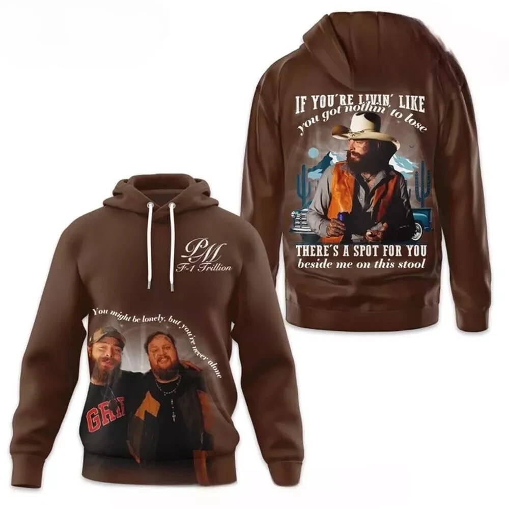 Post Malone x Jelly Roll F-1 Trillion Hoodie Gifts For Music Fans