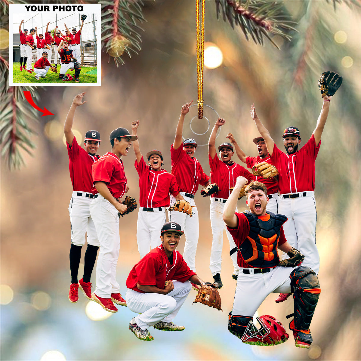 Powe Pitchers Personalized Photo Mica Ornament Gift For Baseball Lover Baseball Player