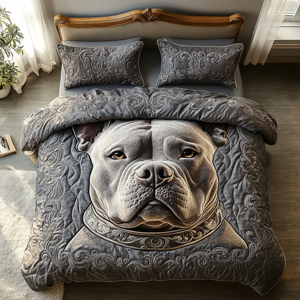 Power Paw Quilted Bedding Set Bed Room Decoration Best Gifts For Dog Lovers