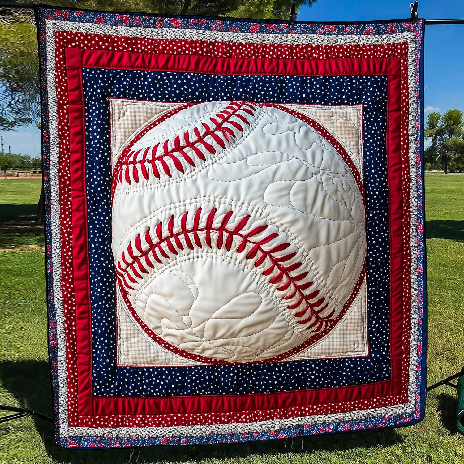 Power Pitch Quilted Blanket Baseball Christmas Gifts