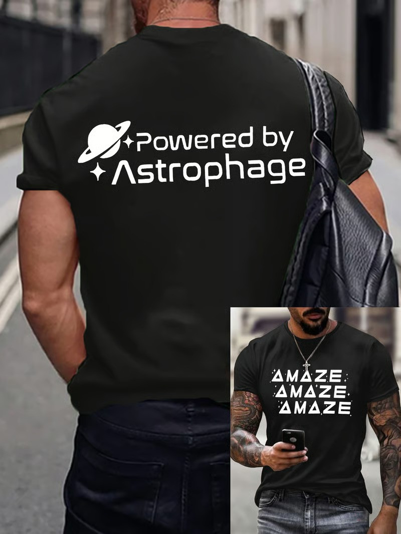 Powered by Astrophage T-Shirt Project Hail Movie Rocky Humor Gift For Movie Fans