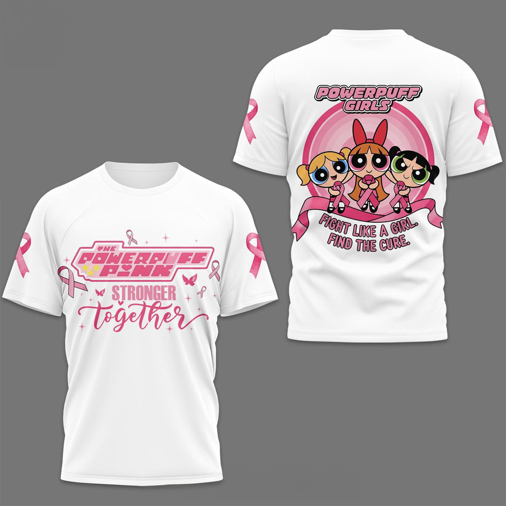 Powerpuff Girls Fight Like A Girl Find The Cure Shirt The Powerpuff Girls Merch Gifts For Fans