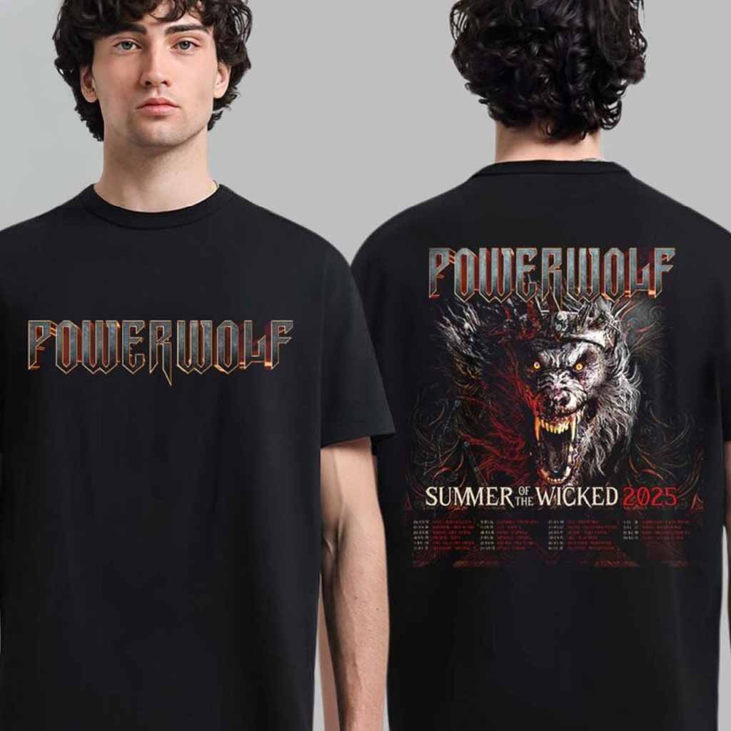 Powerwolf Summer Of The Wicked 2025 Tour Dates List T-Shirt Gifts For Band Fans Powerwolf Summer Of The Wicked 2025 Tour Dates List T-Shirt Gifts For Band Fans