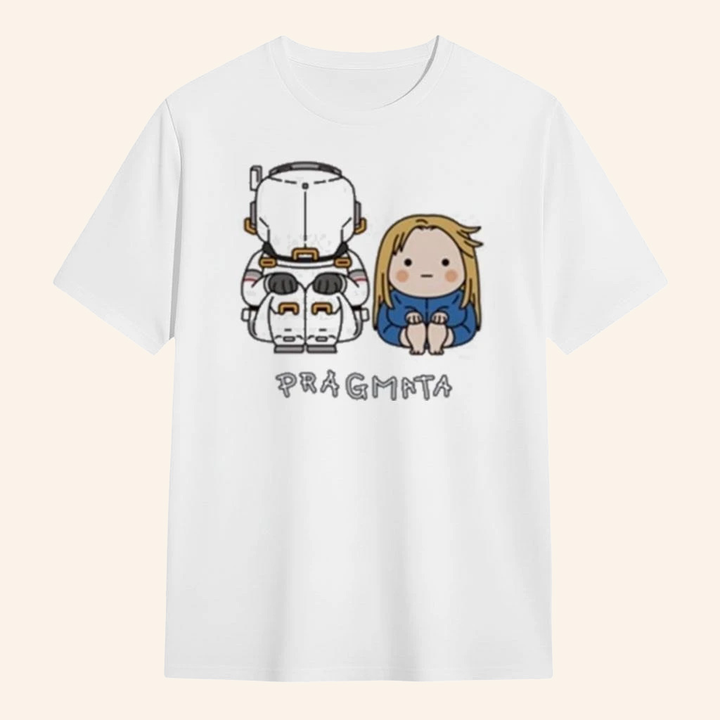 Pragmata Merch Hugh And Diana Sitting T-Shirt Gifts For Video Game Lovers