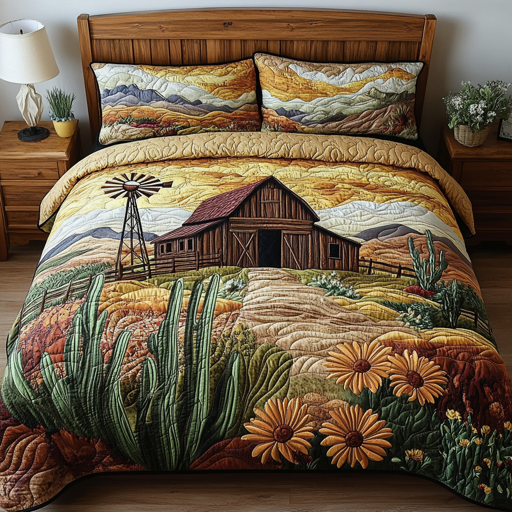 Prairie Dream Quilted Bedding Set Holiday Duvet Covers Best Cactus Gifts