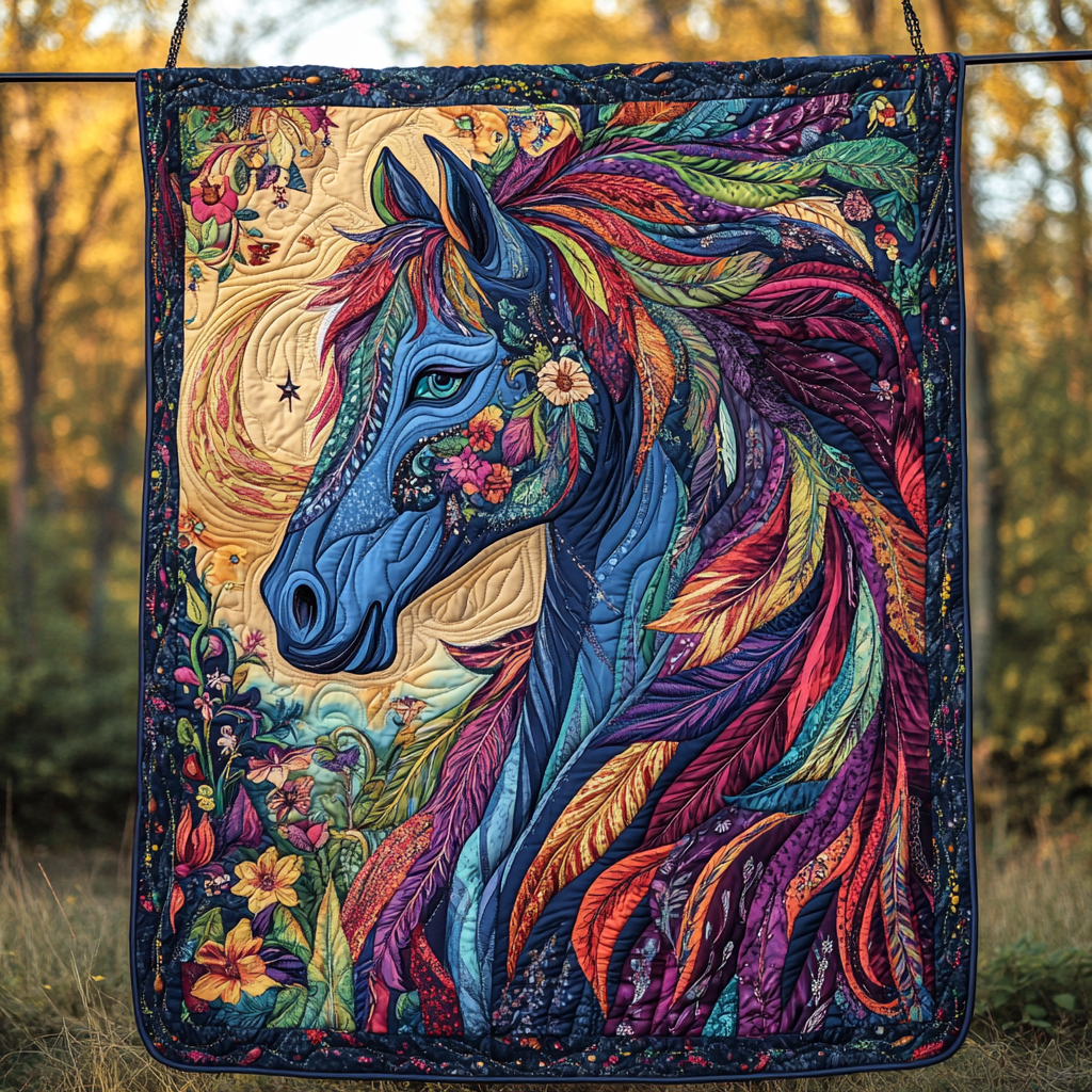 Prairie Dreamer Quilted Blanket Equine Gifts For Horse Lovers