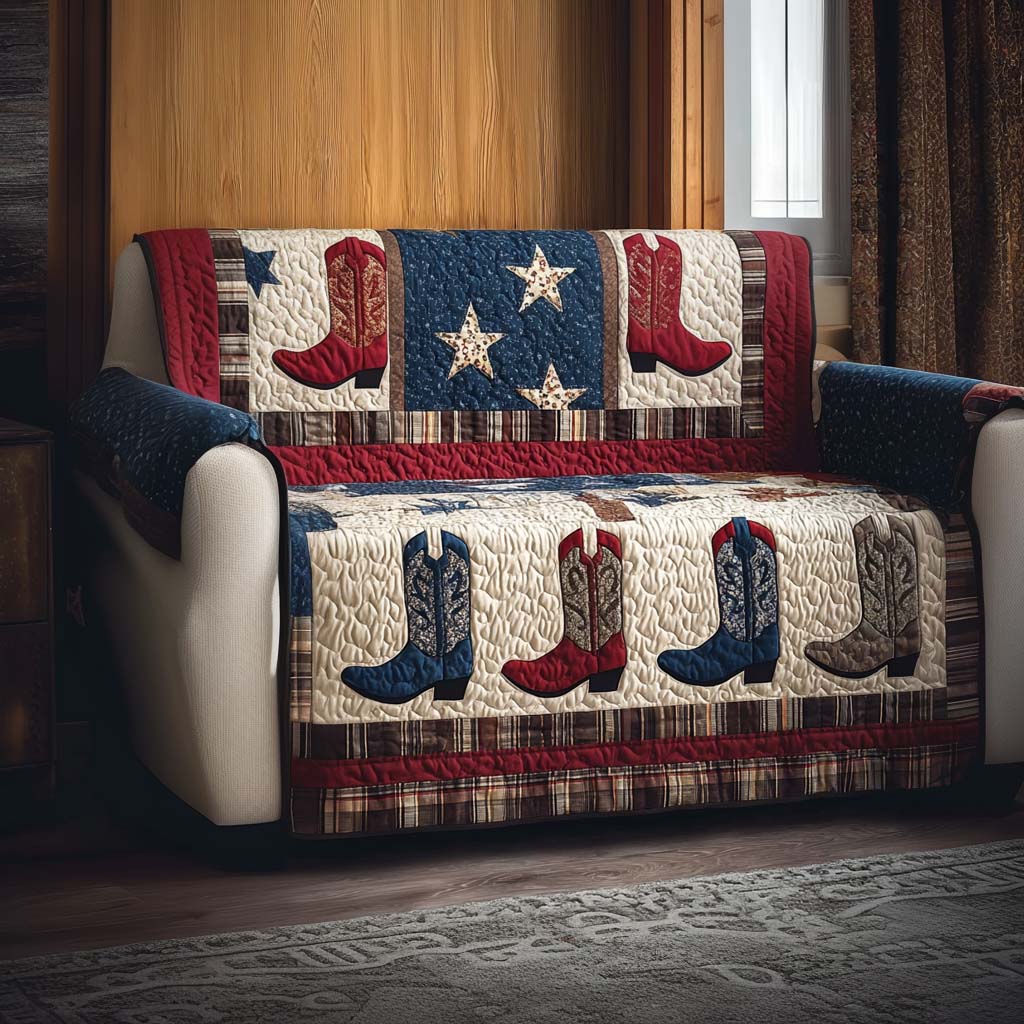 Prairie Dust Quilted Sofa Cover Home Decorattions Western Christmas Gifts For Him