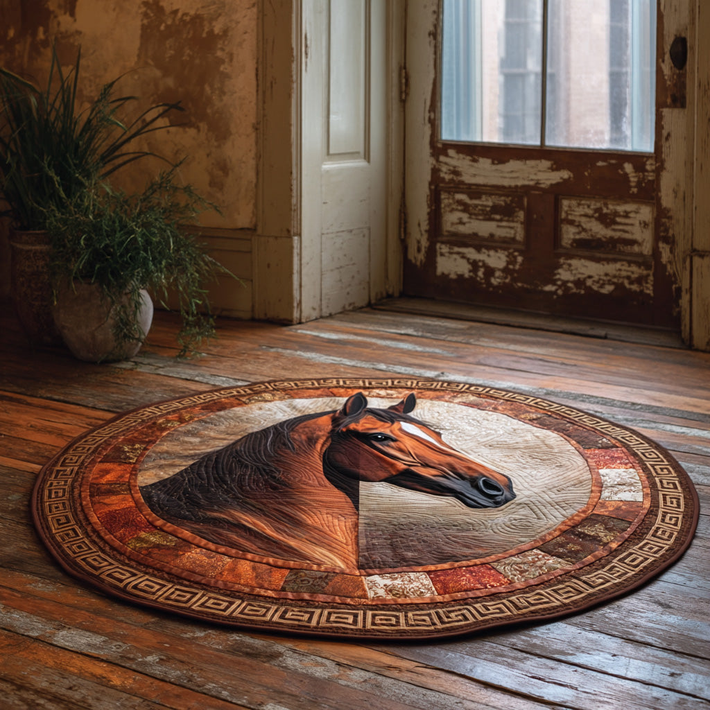 Prairie Gallop Quilted Round Mat Entryway Design Ideas Horse Themed Presents