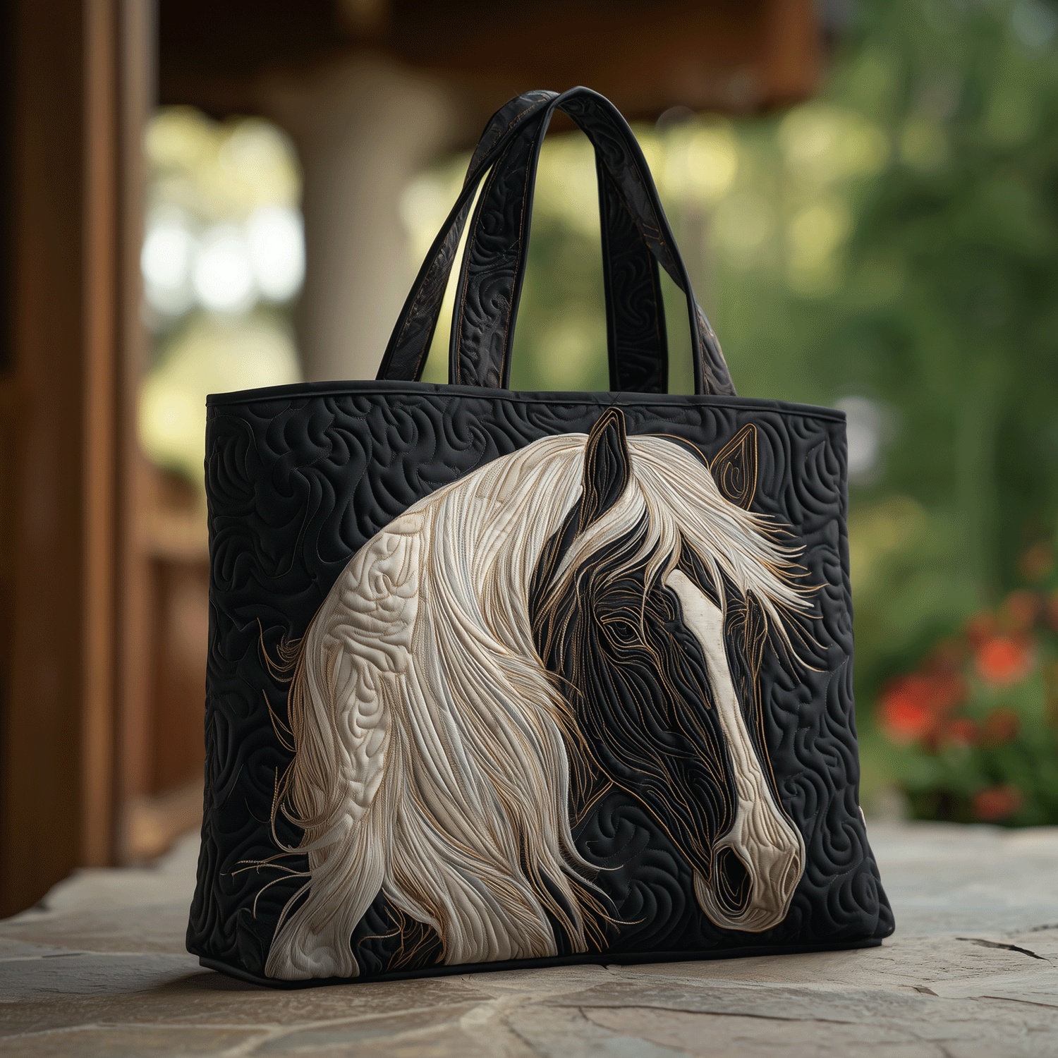 Prairie Horse Quilted Tote Bag Great Gifts For Horse Lovers