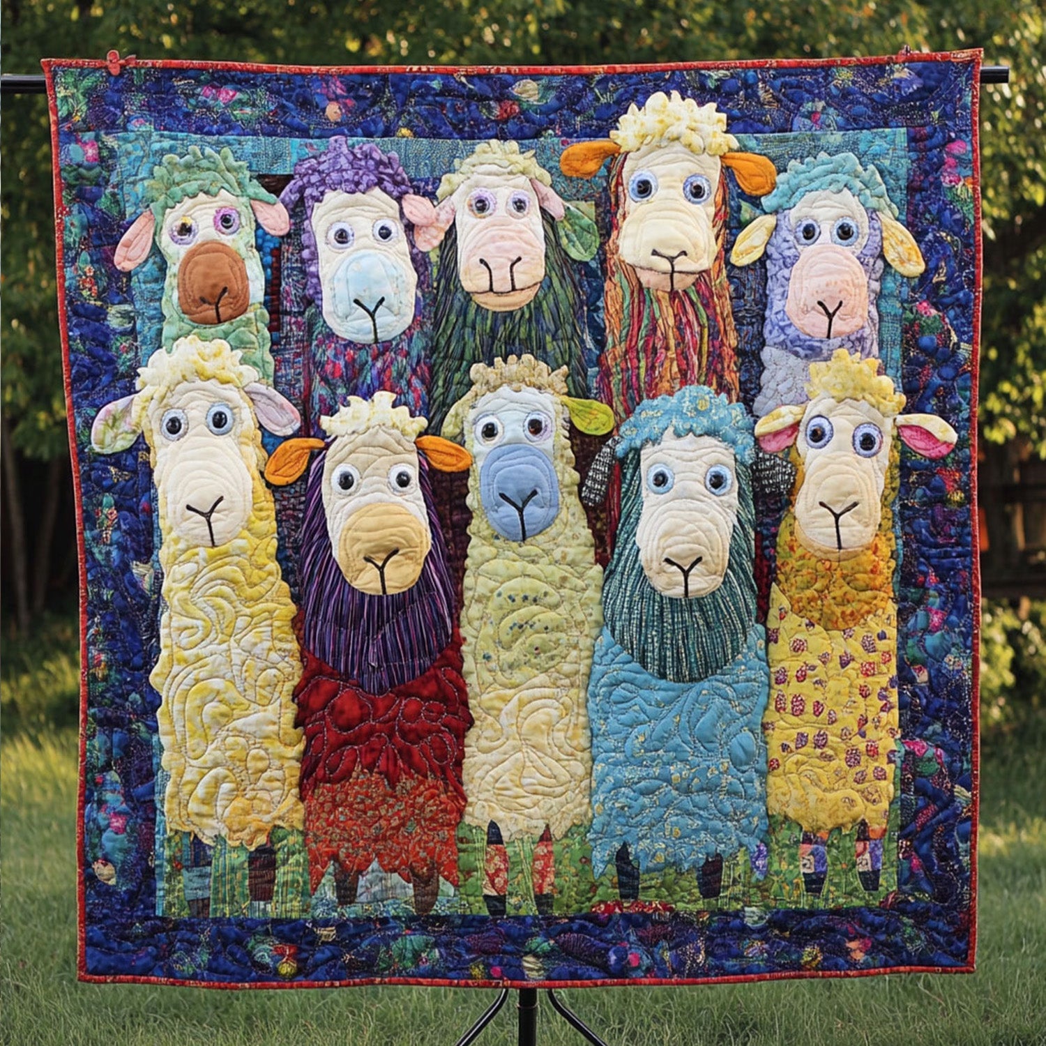 Prairie Pals Quilted Blanket Bedroom Xmas Decor Gifts For Sheep Farmers