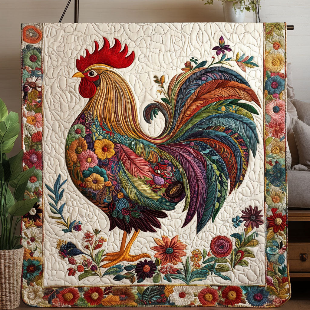 Prairie Peckers Quilted Blanket Winter Decor Blanket Chicken Gifts For Him Her