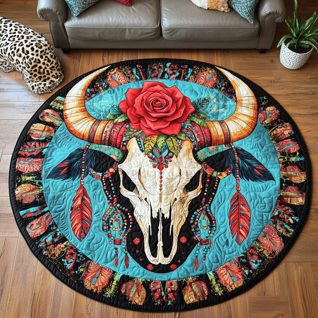 Prairie Soul Quilted Round Mat Front Door Entryway Ideas Skull Xmas Ornaments