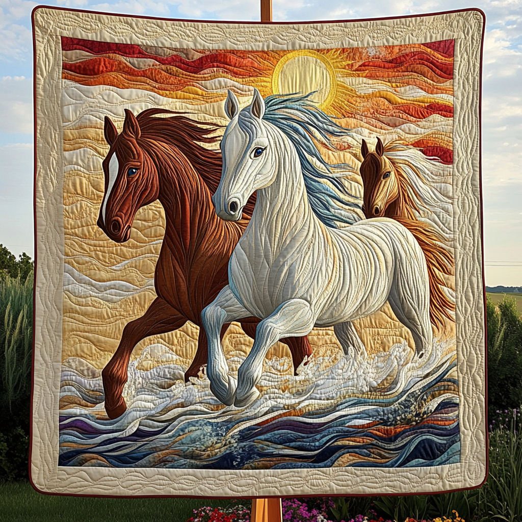Prairie Spirit Quilted Blanket Horse Christmas Presents