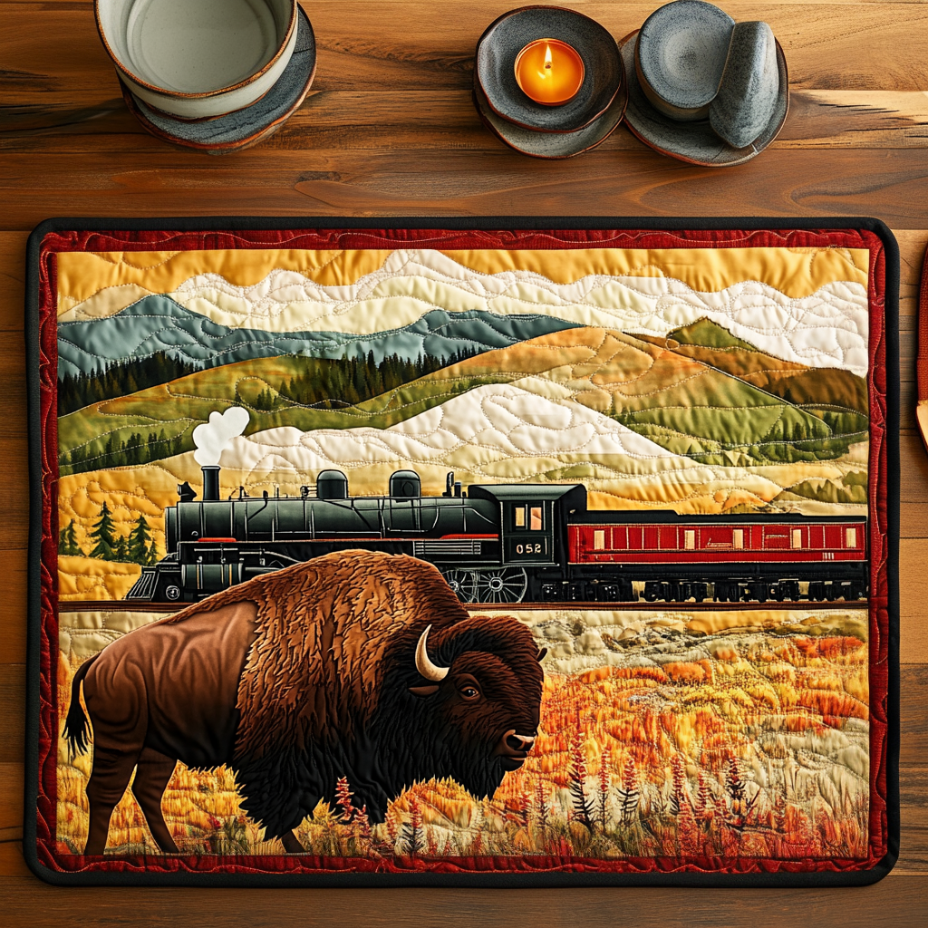 Prairie Storm Quilted Place Mat Dining Table Accessories Lavender Themed Gifts