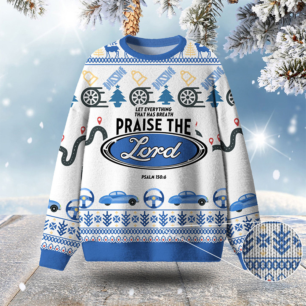 Praise The Lord Christian Ugly Christmas Sweater Christian Sweater Christmas Gifts For Him