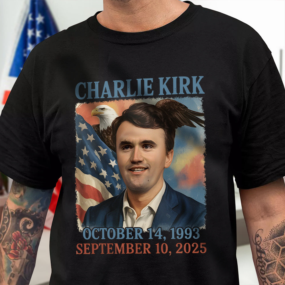 Pray For Charlie Kirk Dark Shirt Gift for Patriots