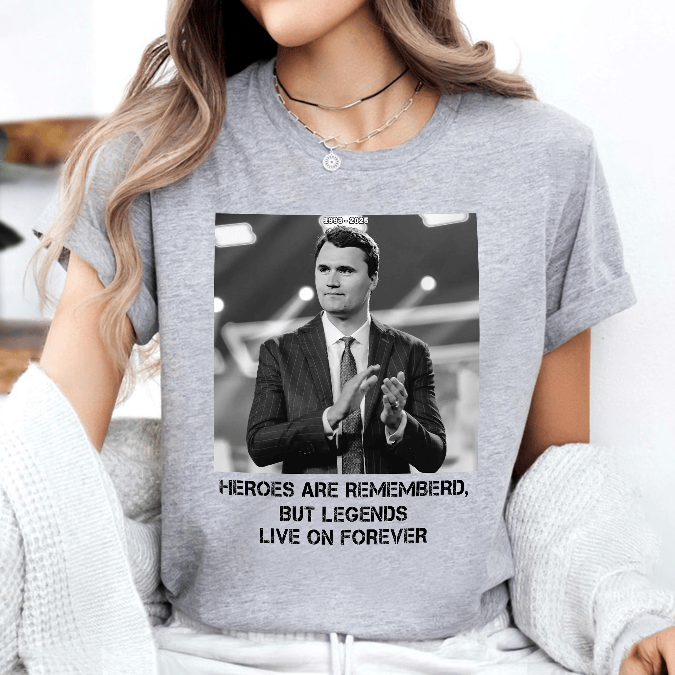 Pray For Charlie Kirk Legends Live On Forever Bright Shirt Gift for Free Speech Supporters