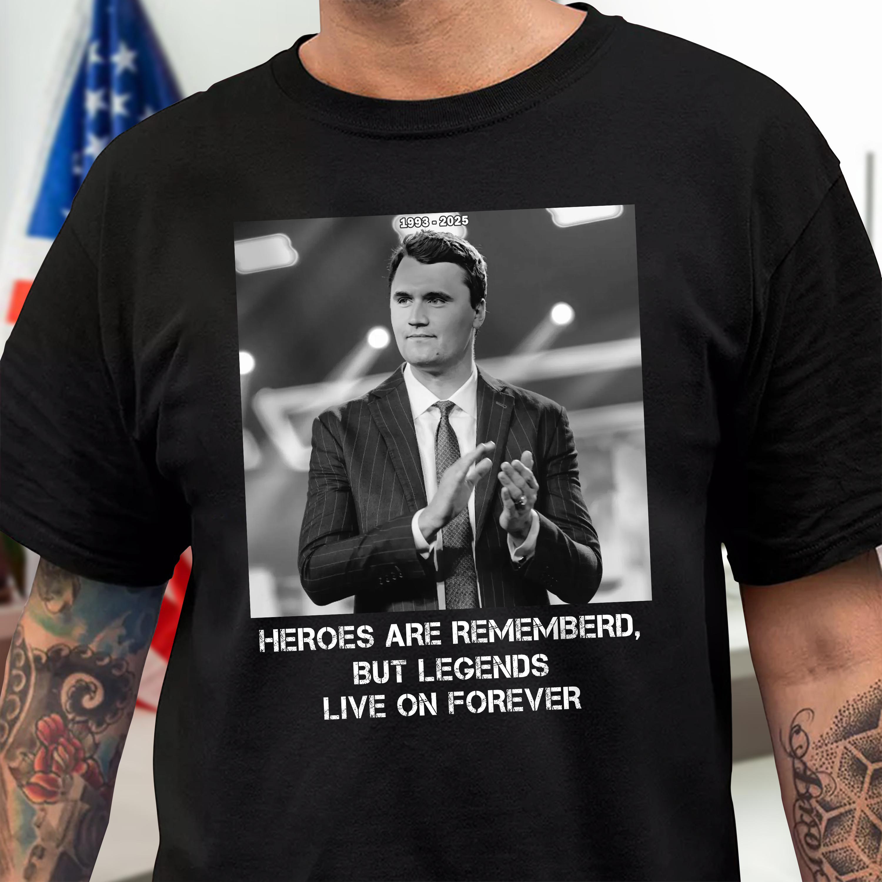 Pray For Charlie Kirk Legends Live On Forever Dark Shirt Gift for American Conservatives