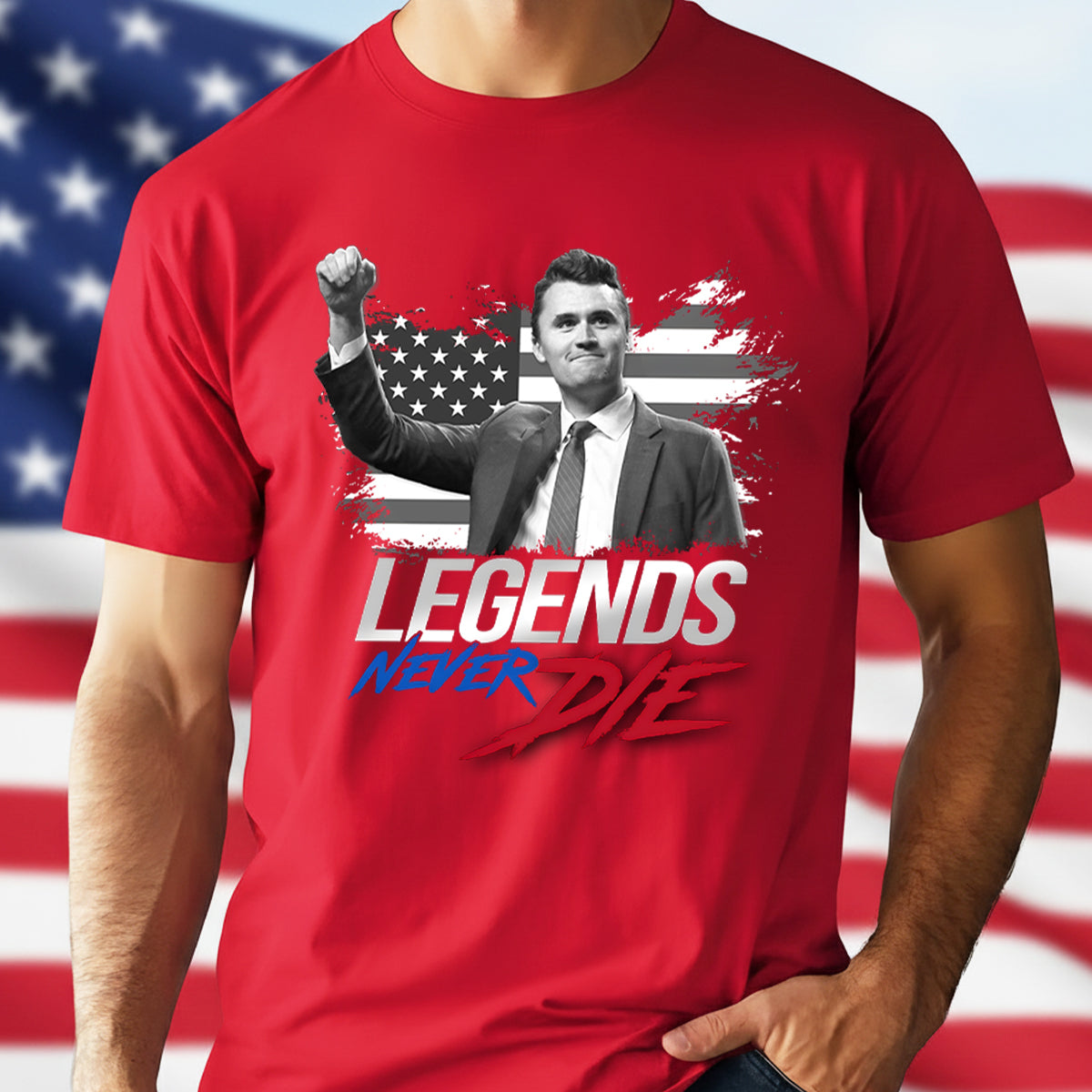 Pray For Charlie Kirk Legends Never Die Memorial Dark Shirt Gift for Free Speech Supporters