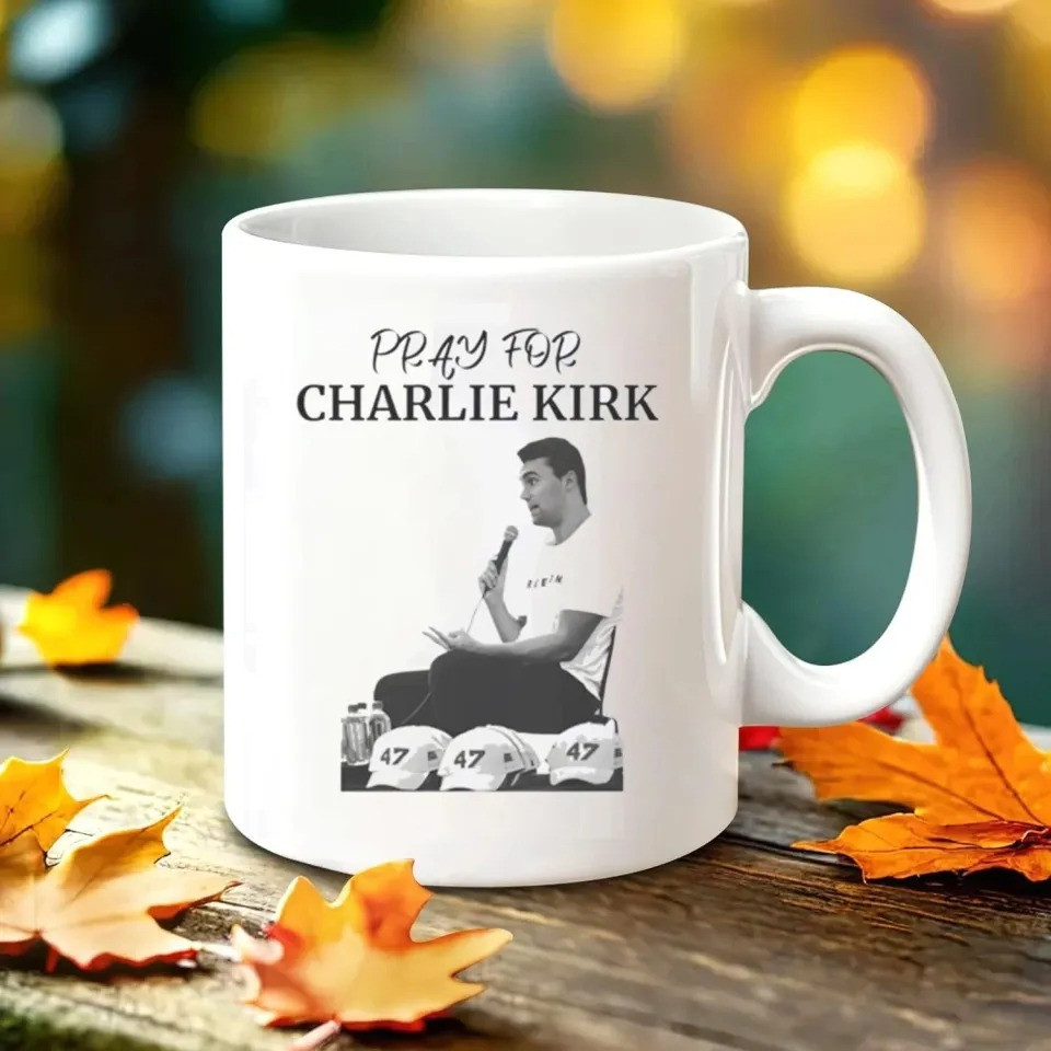 Pray For Charlie Kirk Mug Turning Point USA Merch Charlie Kirk Memorial Gifts