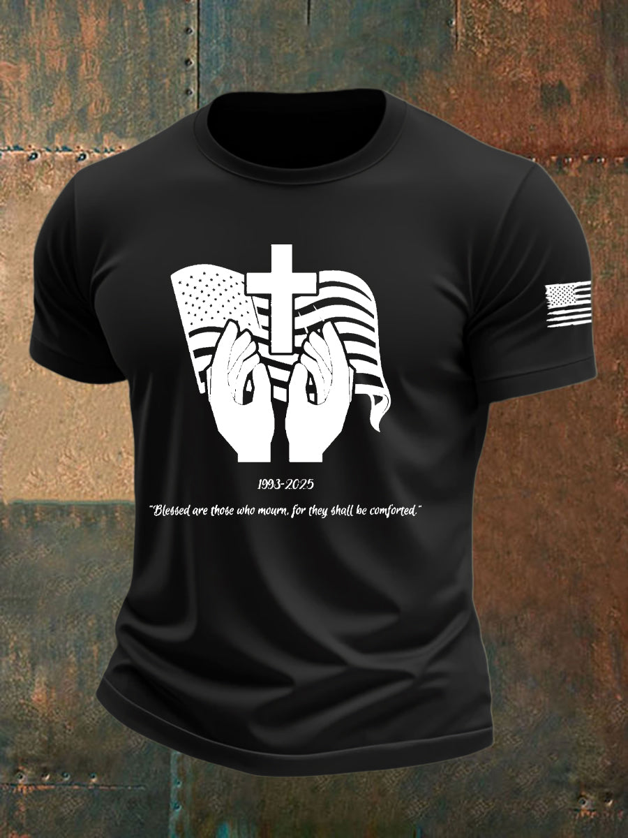 Pray For Charlie Kirk Printed T Shirt Black Charlie Kirk 77 Merch