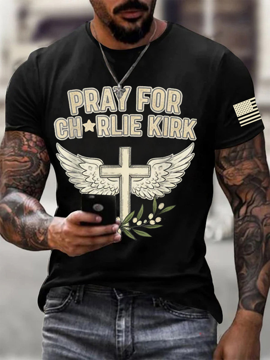 Pray For Charlie Kirk T-Shirt 1993 2025 Charlie Kirk Tribute Clothing Gifts For Fans