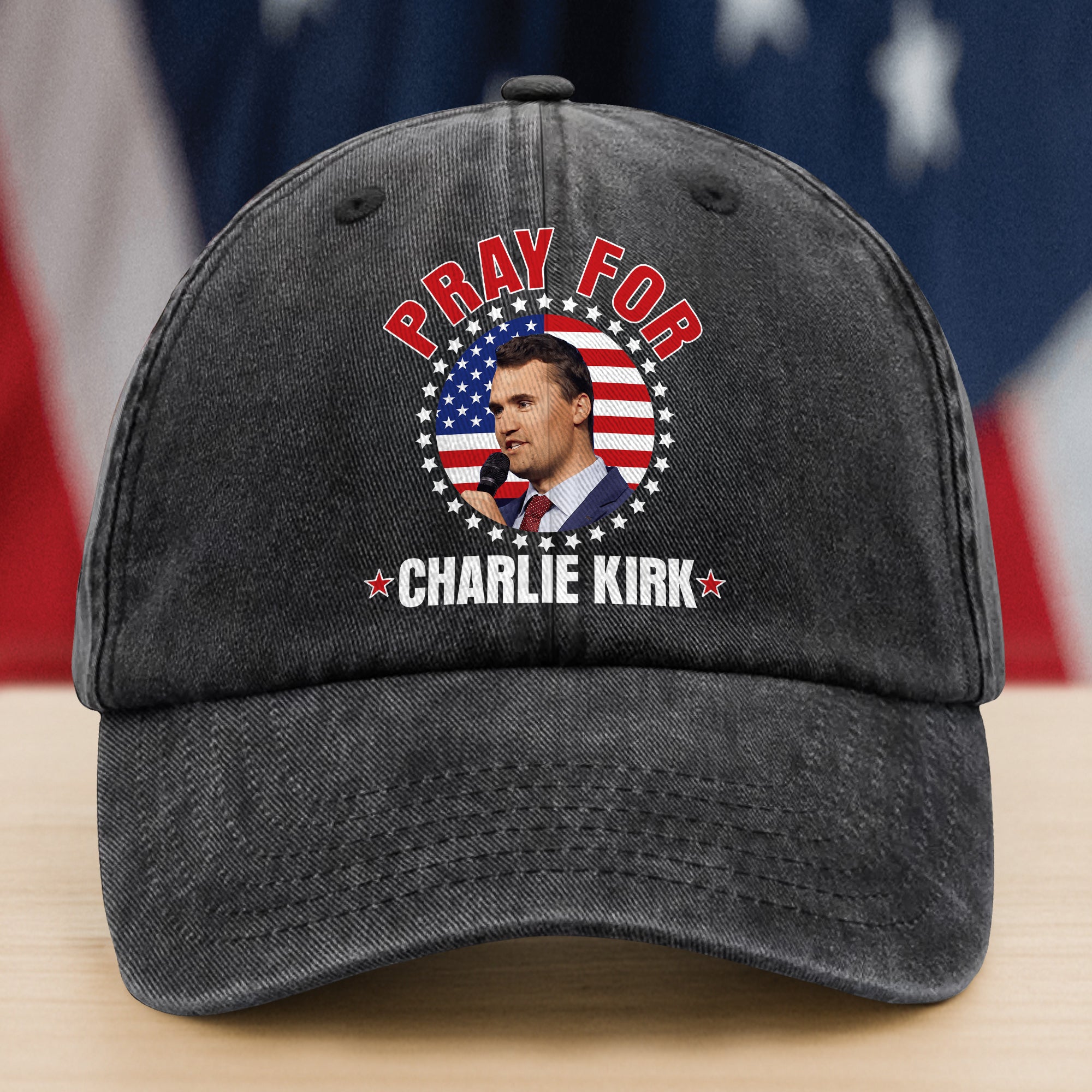 Pray for Charlie Kirk Washed Baseball Cap Gift for Small Business Owners