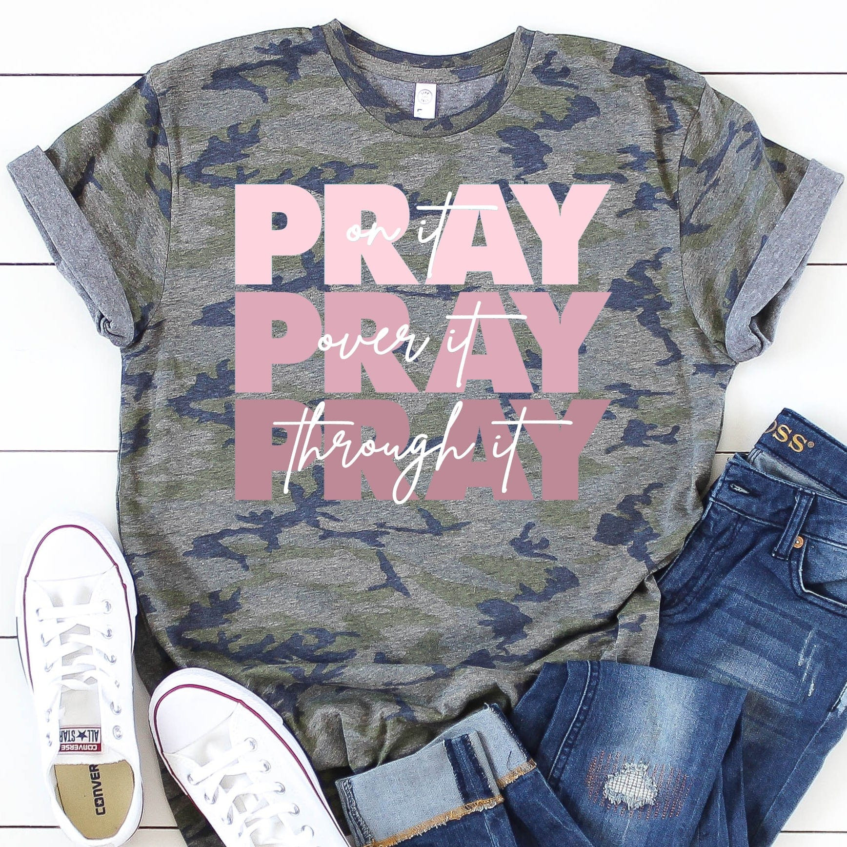 Pray On It Christian Faith Shirt Religious Gifts Prayer Apparel Clothing Best Gift