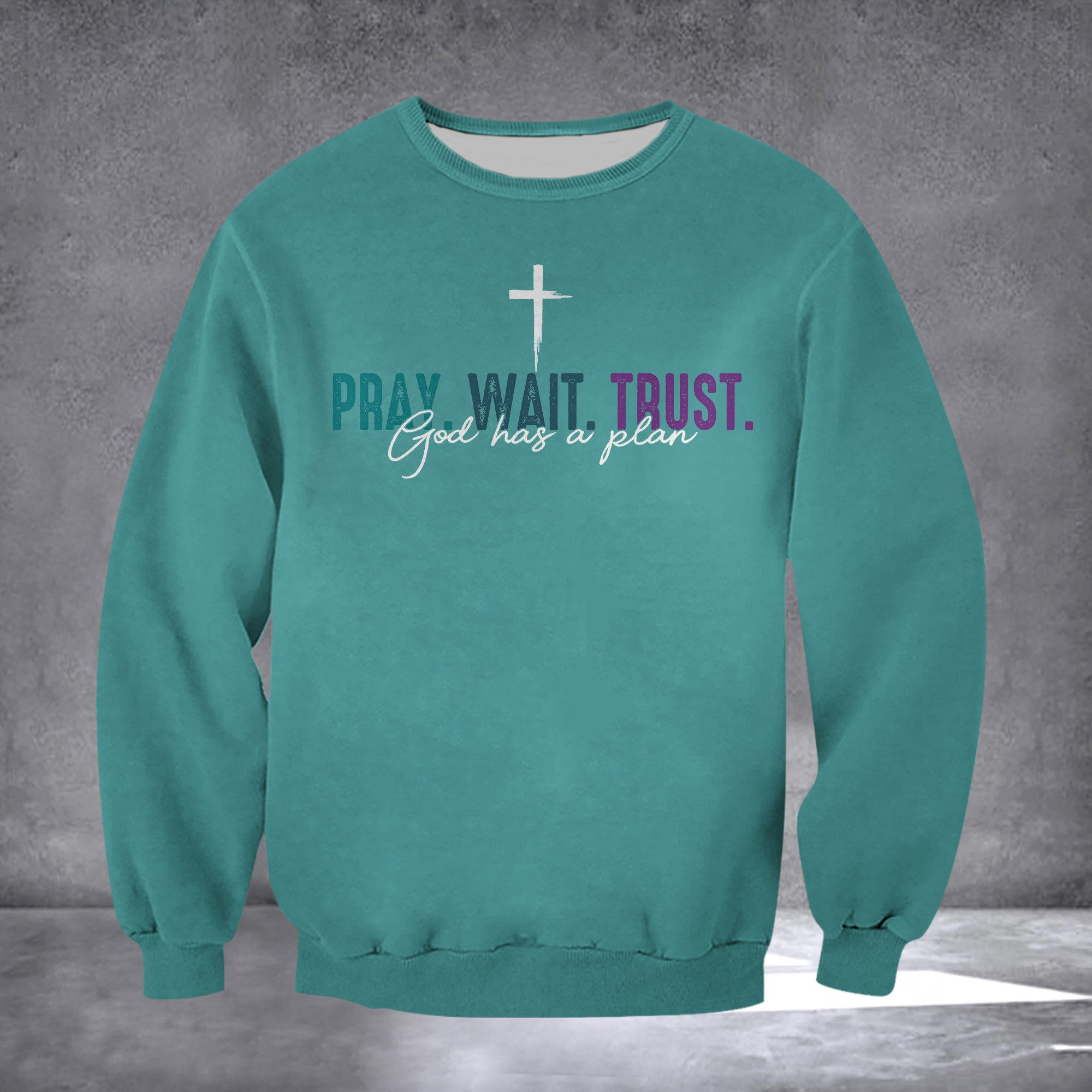 Pray Wait Trust God Has A Plan Sweatshirt Women's Jesus Sweatshirt Gifts For Christian Pray Wait Trust God Has A Plan Sweatshirt Women's Jesus Sweatshirt Gifts For Christian