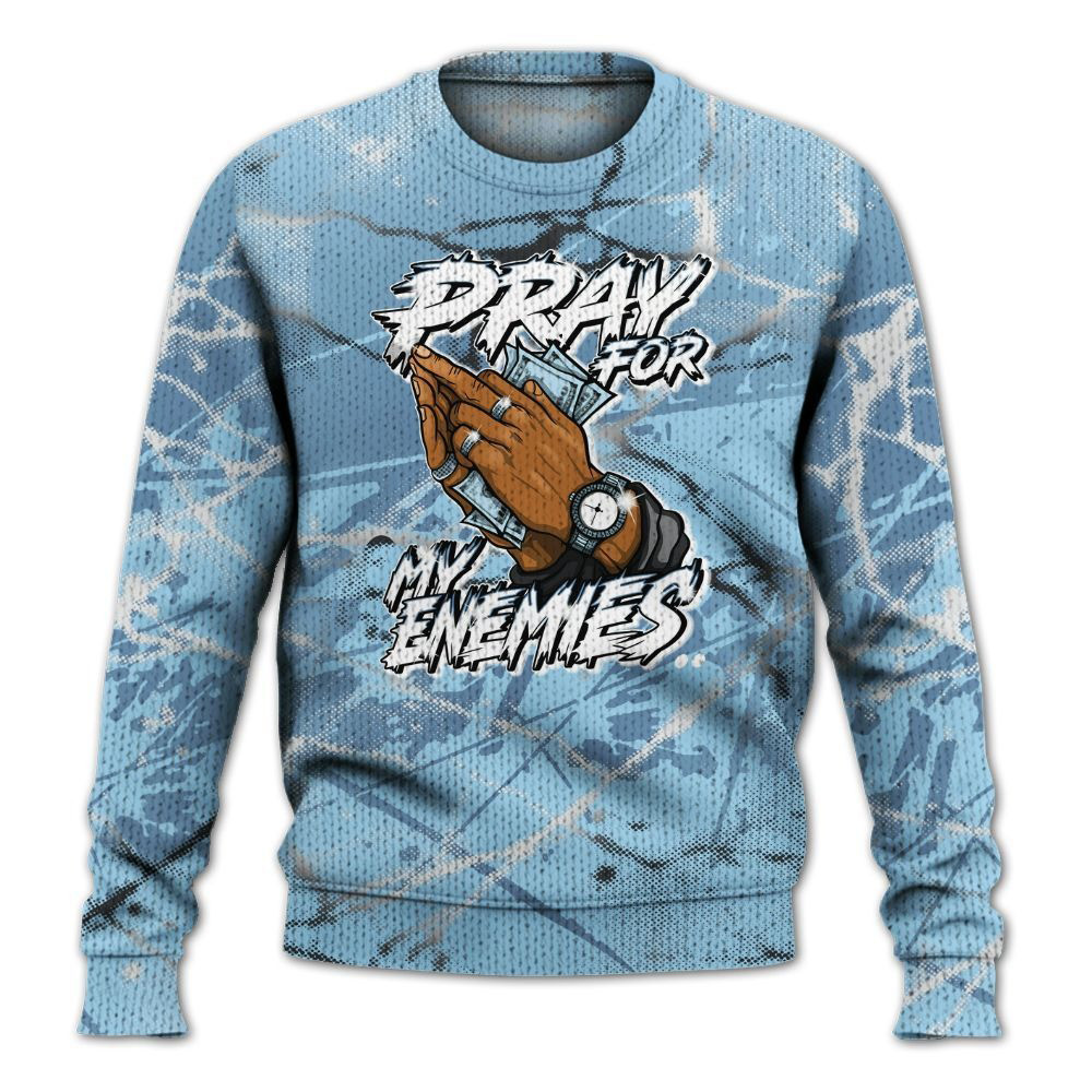 Prayed For Enemies Graphic Knitted Sweater Gifts For New Dads